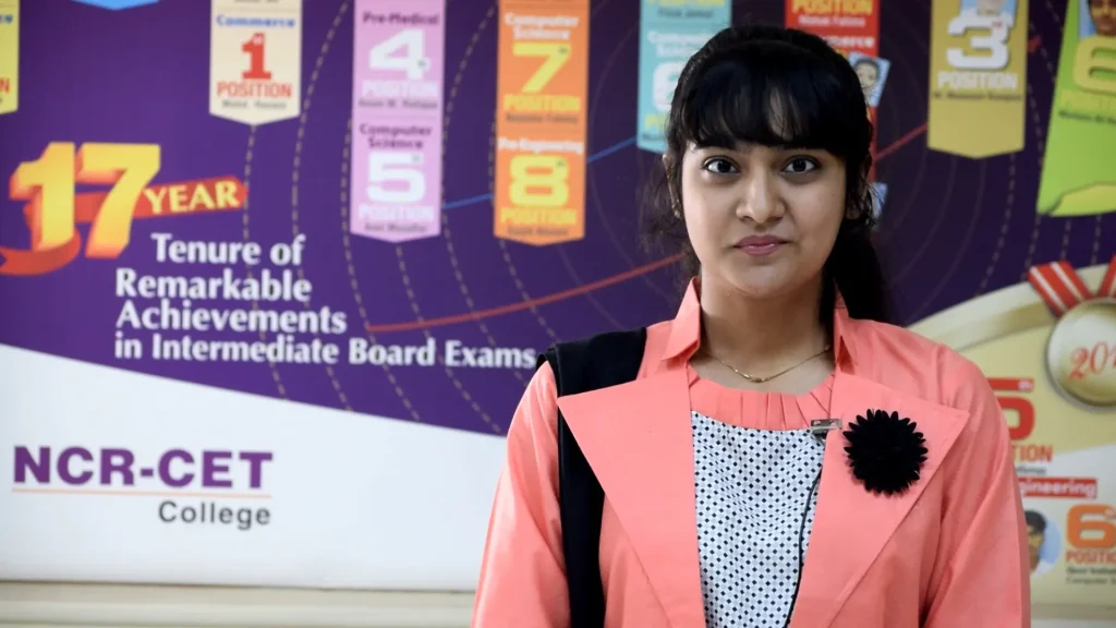 ncr-cet student quresha studying at nust university