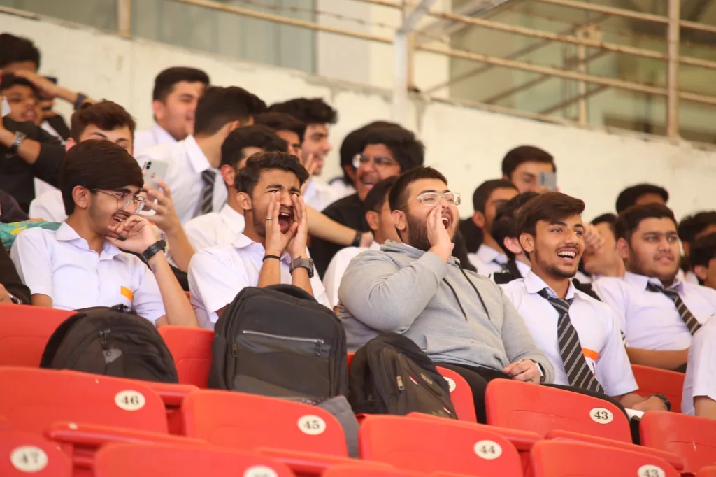 NCR-CET students enjoy Sindh Premier League at National Stadium.