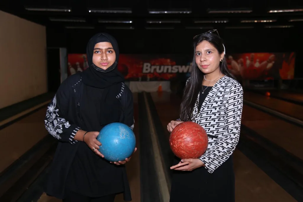 bowling at annual picnic