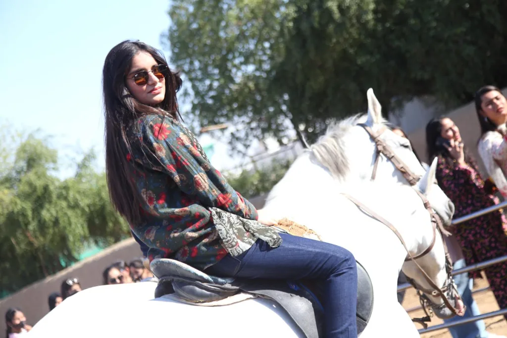 horse riding at annual picnic