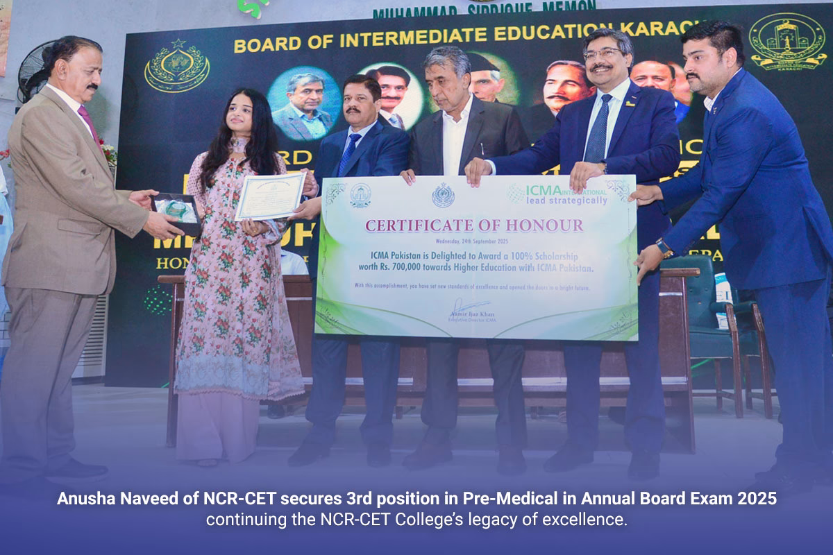Anusha Naveed of NCR-CET secures 3rd position in annual board exam 2025
