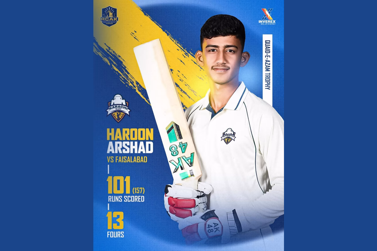 NCR-CET student Haroon Arshad shines in Quaid-e-Azam Trophy
