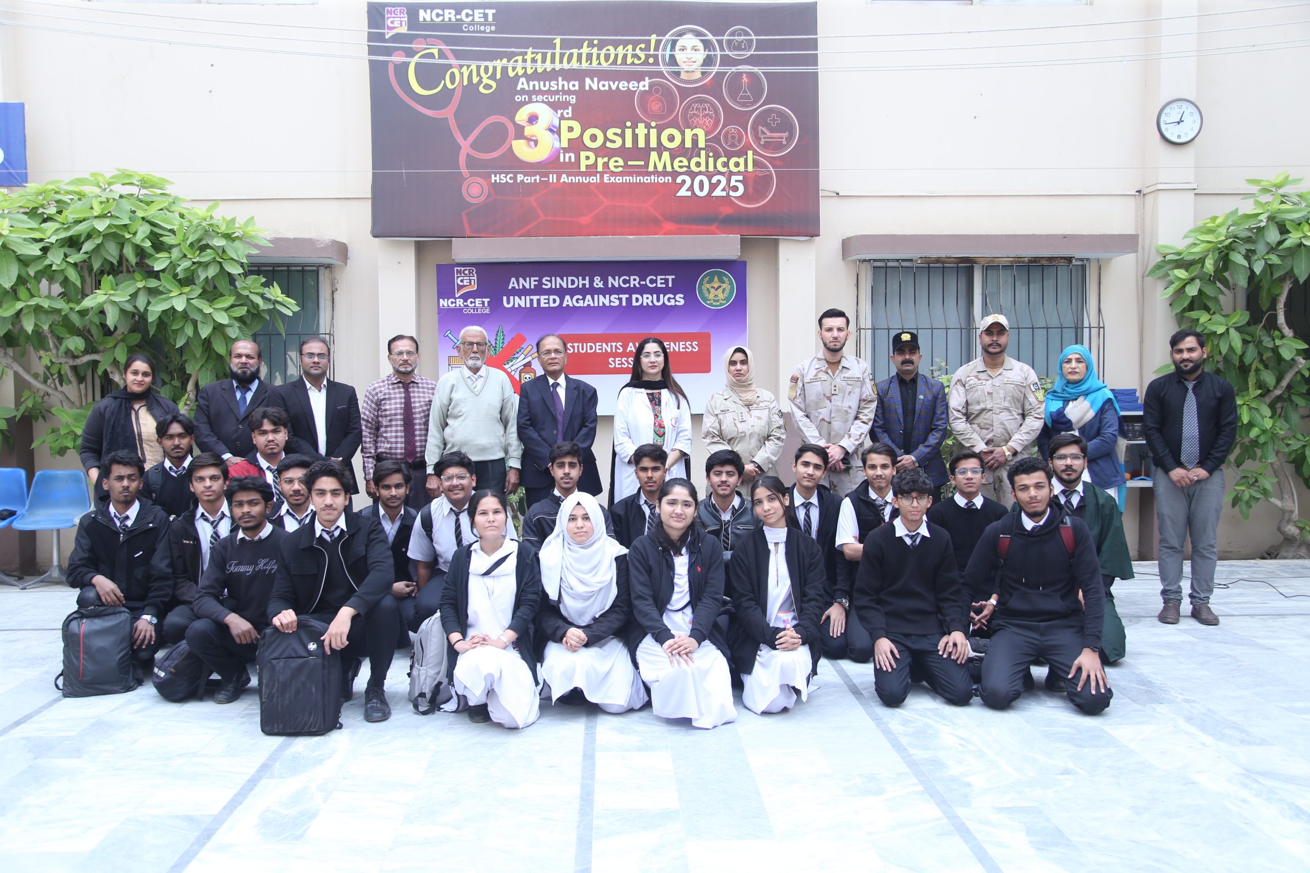 ANF Sindh Conducts Anti Narcotics Awareness Session at NCR-CET College